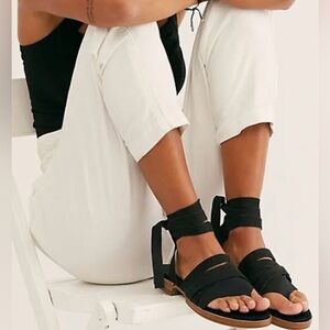 Free People Sun Valley Wrap Sandals in Black